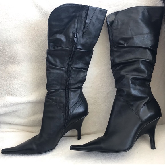 Diba Brazilian Genuine Leather 3.5” High Heel Boots Women’s Size 7.5 - Picture 14 of 17